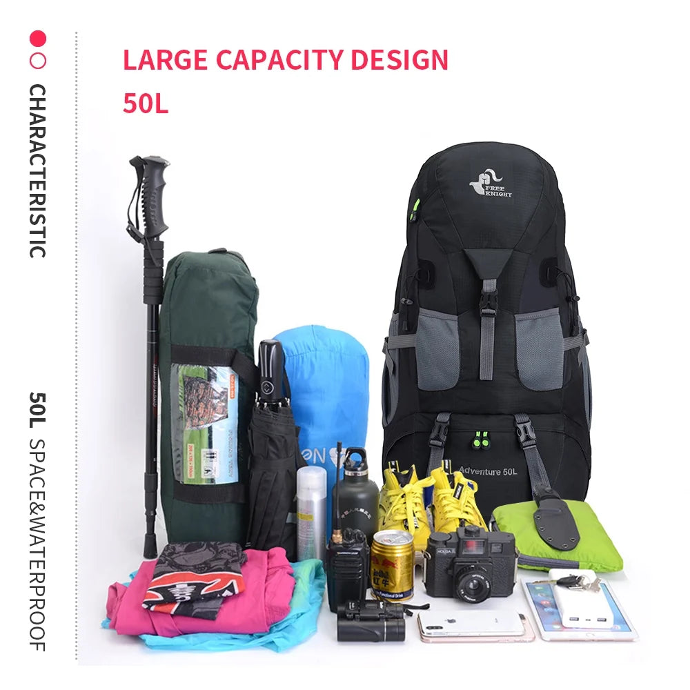 50L Lightweight Water Resistant Hiking Backpack S9207