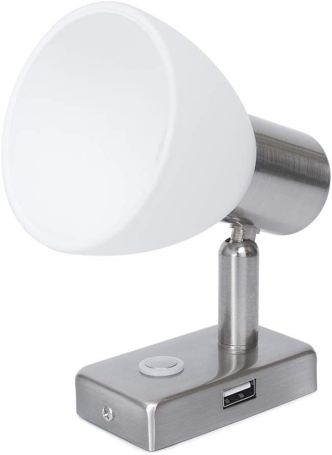 12V 2.2W Touch Switch Dimmable Warm Reading Light with USB Port, Pack of 2 H31274