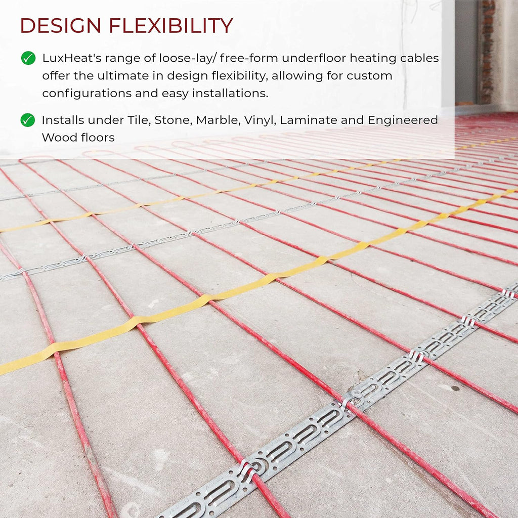 20 Sqft 120v Electric Radiant Floor Heating System Under Tile with WiFi Programmable Thermostat J9814
