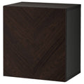 Black-Brown Wall-Mounted Cabinet with Oak Veneer L405100