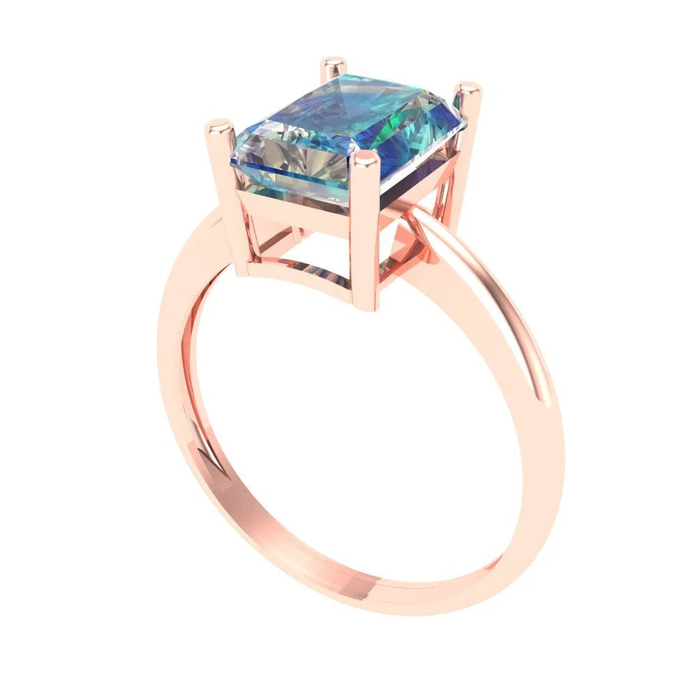 18K Rose Gold Solitaire Ring M779312
