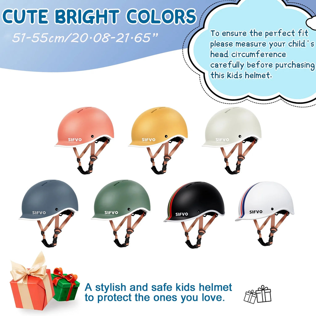 Kids Bike Helmet Skateboard Helmet Scooter Helmet Adjustable Durable（51-57cm） M475316