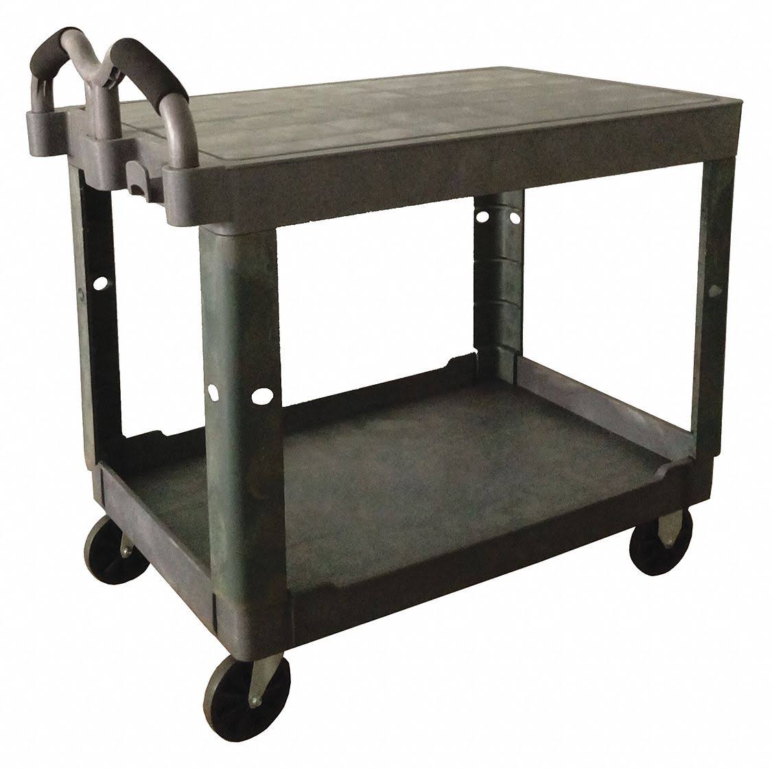 Polypropylene Raised Handle Utility Cart 500 lb. Capacity, Gray F479