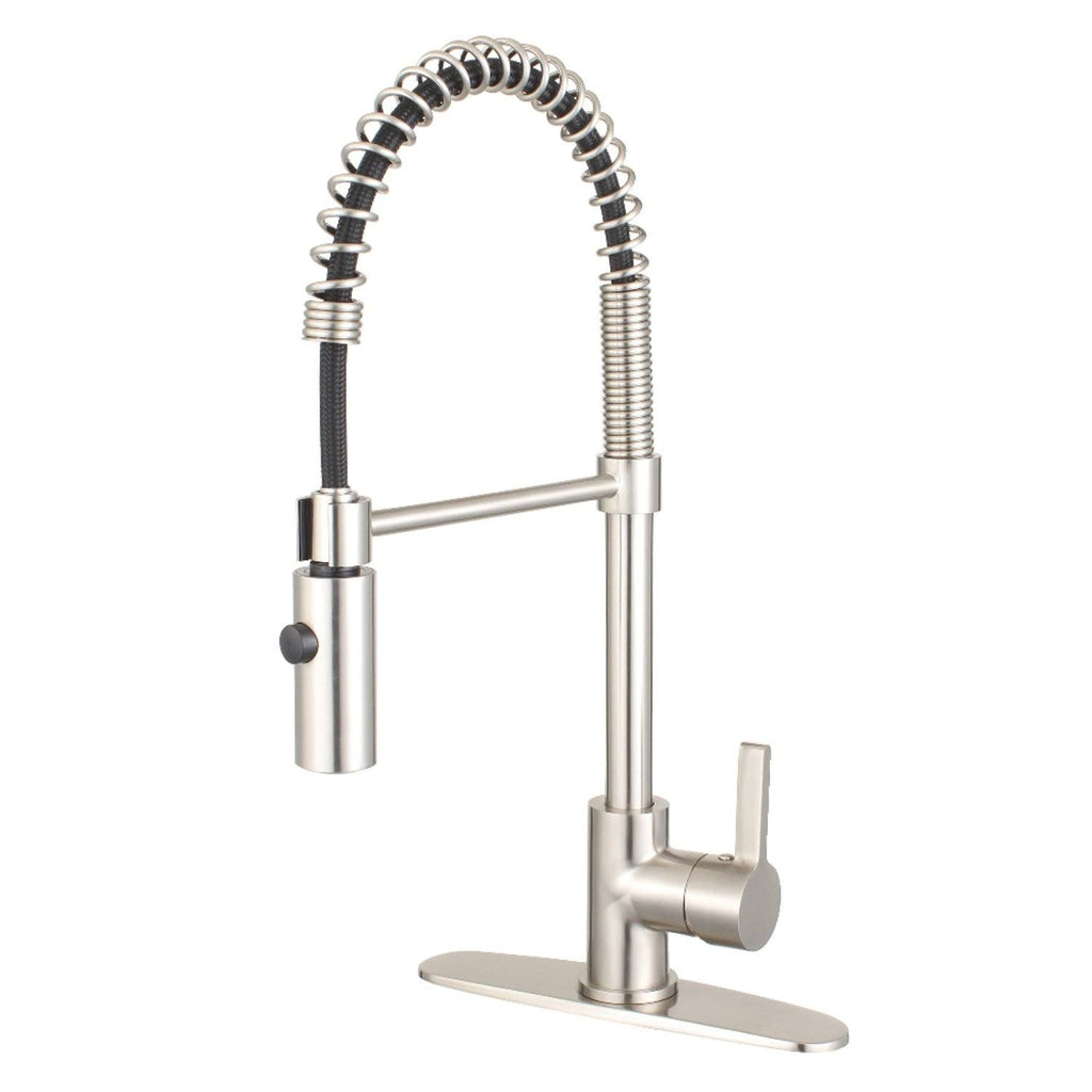 Matte Black Single-Handle Pre-Rinse Kitchen Faucet P6205