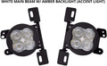 SS3 LED Fog Light Kit for Jeep JL Wrangler Rubicon w/Steel Bumper, White SAE/DOT Driving Pro V790