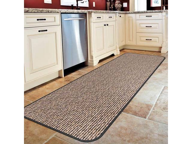 Skid-Resistant Carpet Runner - Black Ripple - 12 ft. x 48 in. E812460