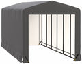 Wind and Snow-Load Rated Garage, 10x27x10 Gray C41449