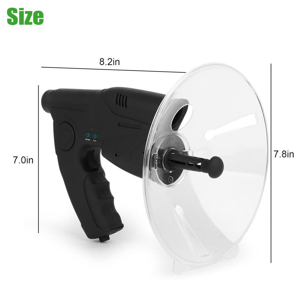 Parabolic Sonic Listening Device Microphone Amplifier 8X Bionic Ear E1802