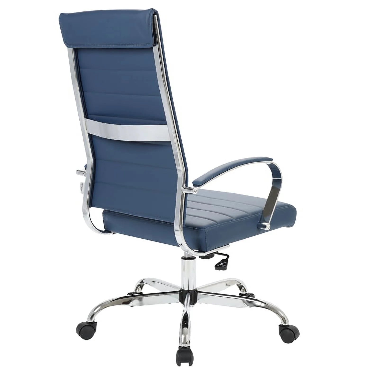 Navy Blue Leather High-Back Office Chair B67557