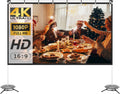 100 Inch 16:9 Portable Projector Screen with Stand and Carry Bag N3442