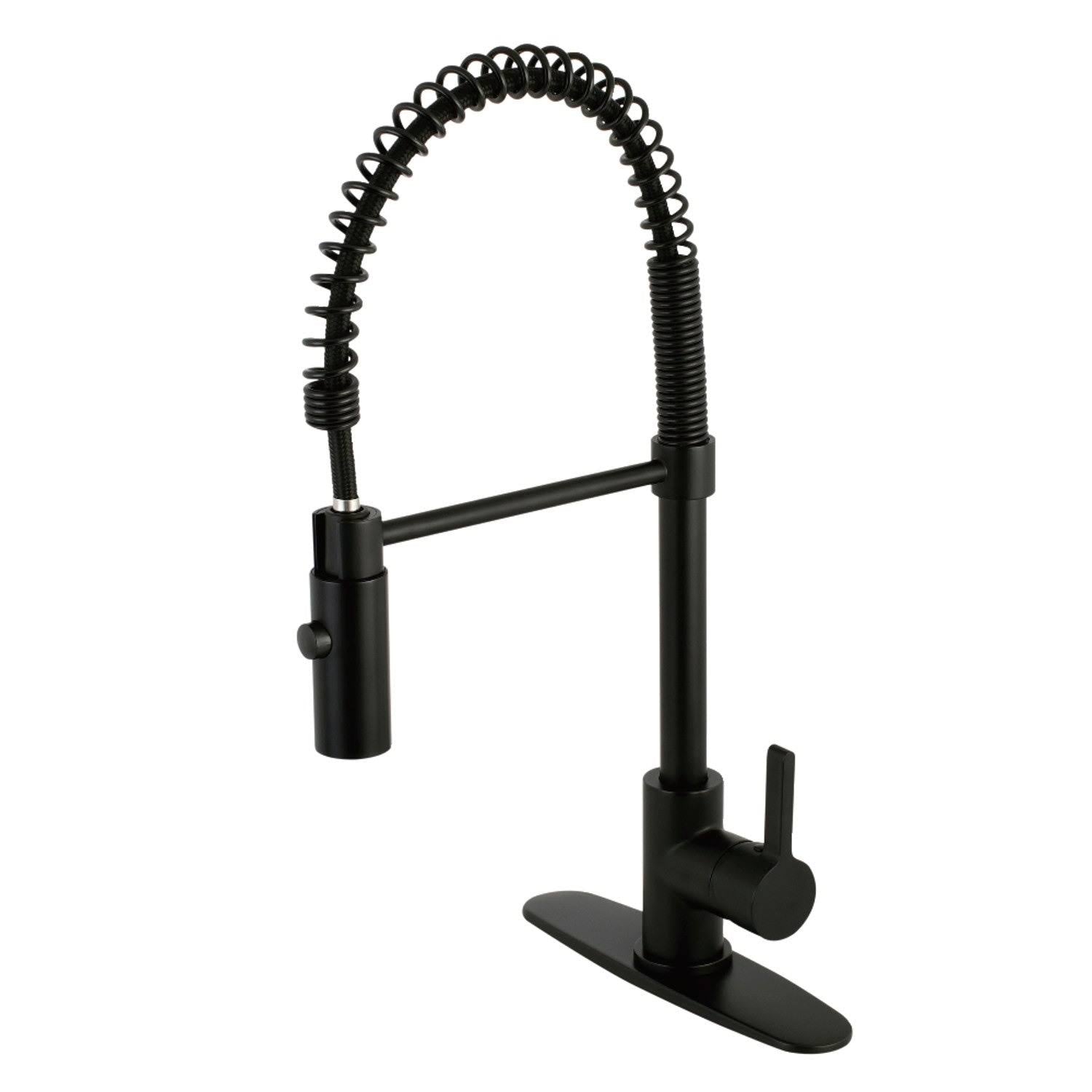 Matte Black Single-Handle Pre-Rinse Kitchen Faucet P6205