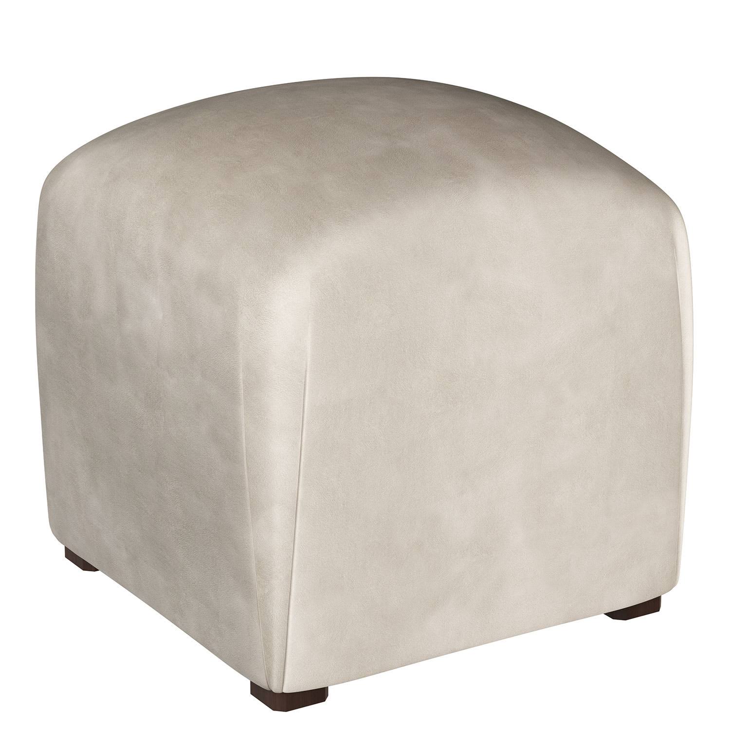 Platinum Microsuede Ottoman O6328