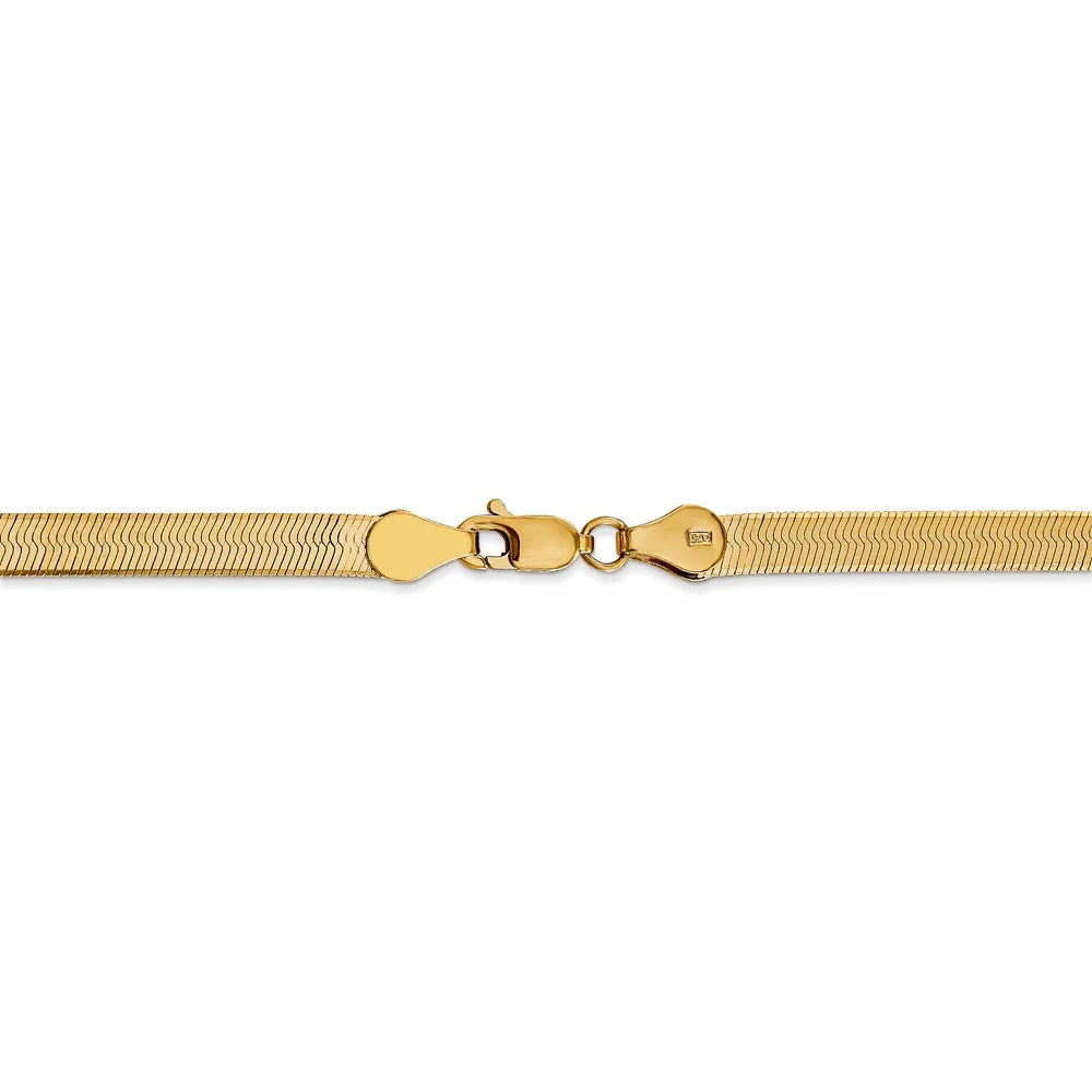 14kt Yellow Gold Herringbone Chain 16 inch Lobster Clasp Z5209