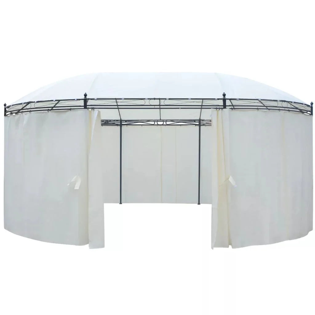 White Steel Frame Garden Canopy Tent Sun Shelter J3974