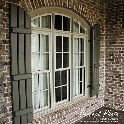 White Composite Board-n-Batten Shutters (Per Pair) R9760