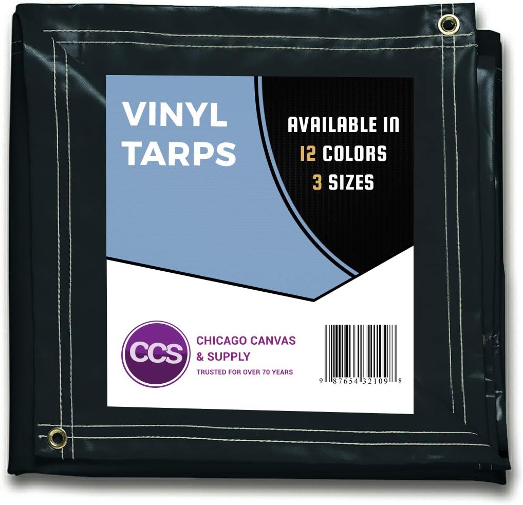 Tan 10 by 12 Feet Waterproof Vinyl Tarp with Rustproof Grommets V201923