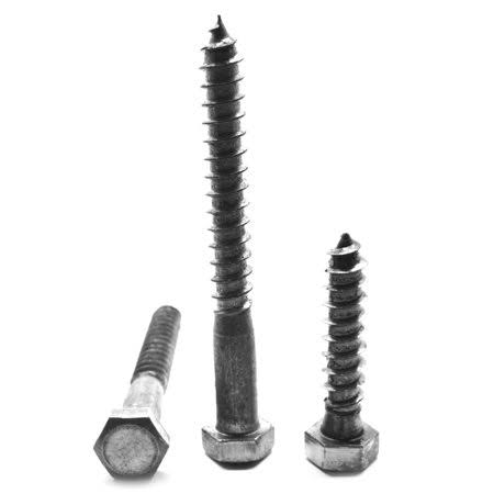 5/8 inch-5 x 2 inch Hex Lag Screw Low Carbon Steel Plain Finish Pk 200 V47337
