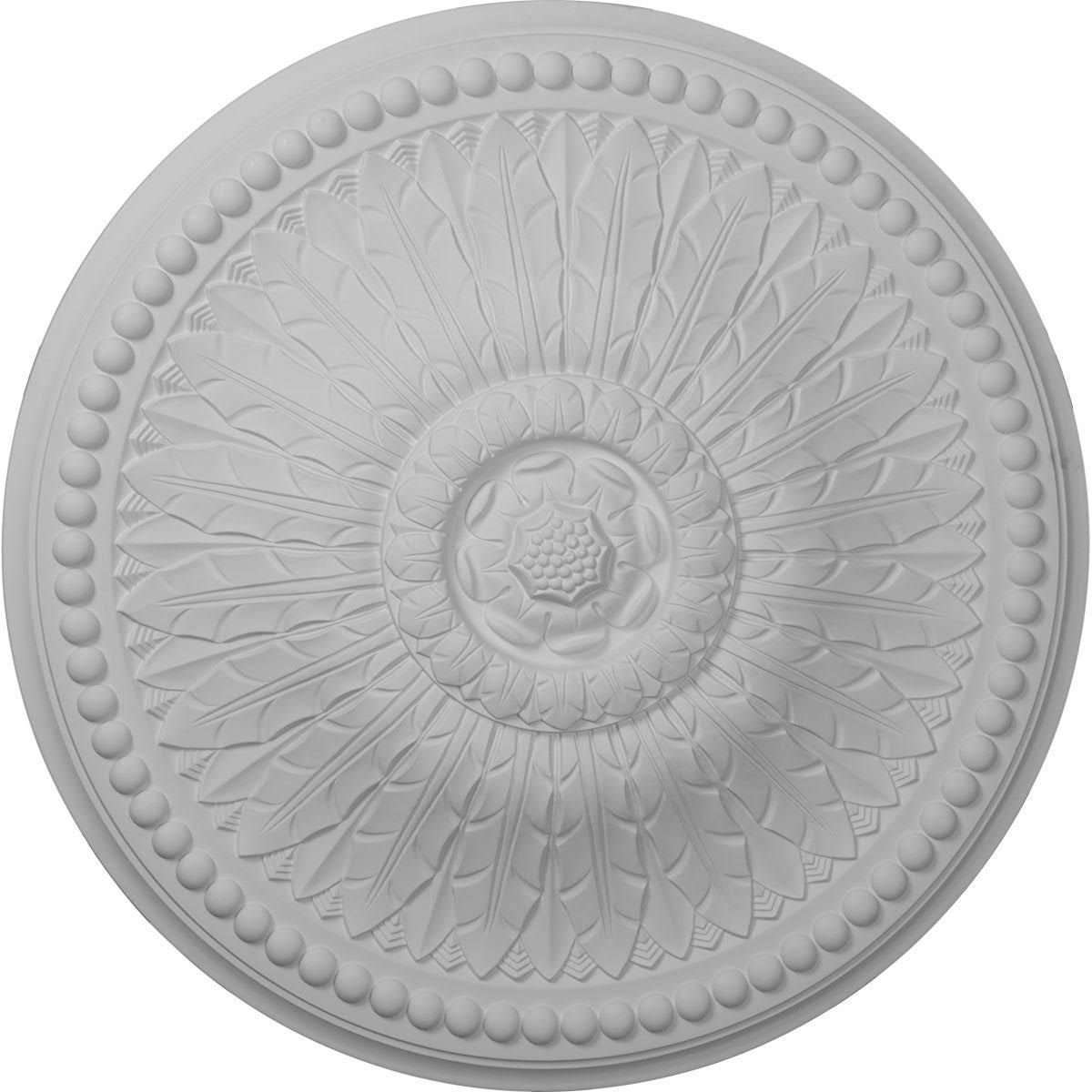 Hand-Painted Burnished Mahogany Crackle Ceiling Medallion Q19256