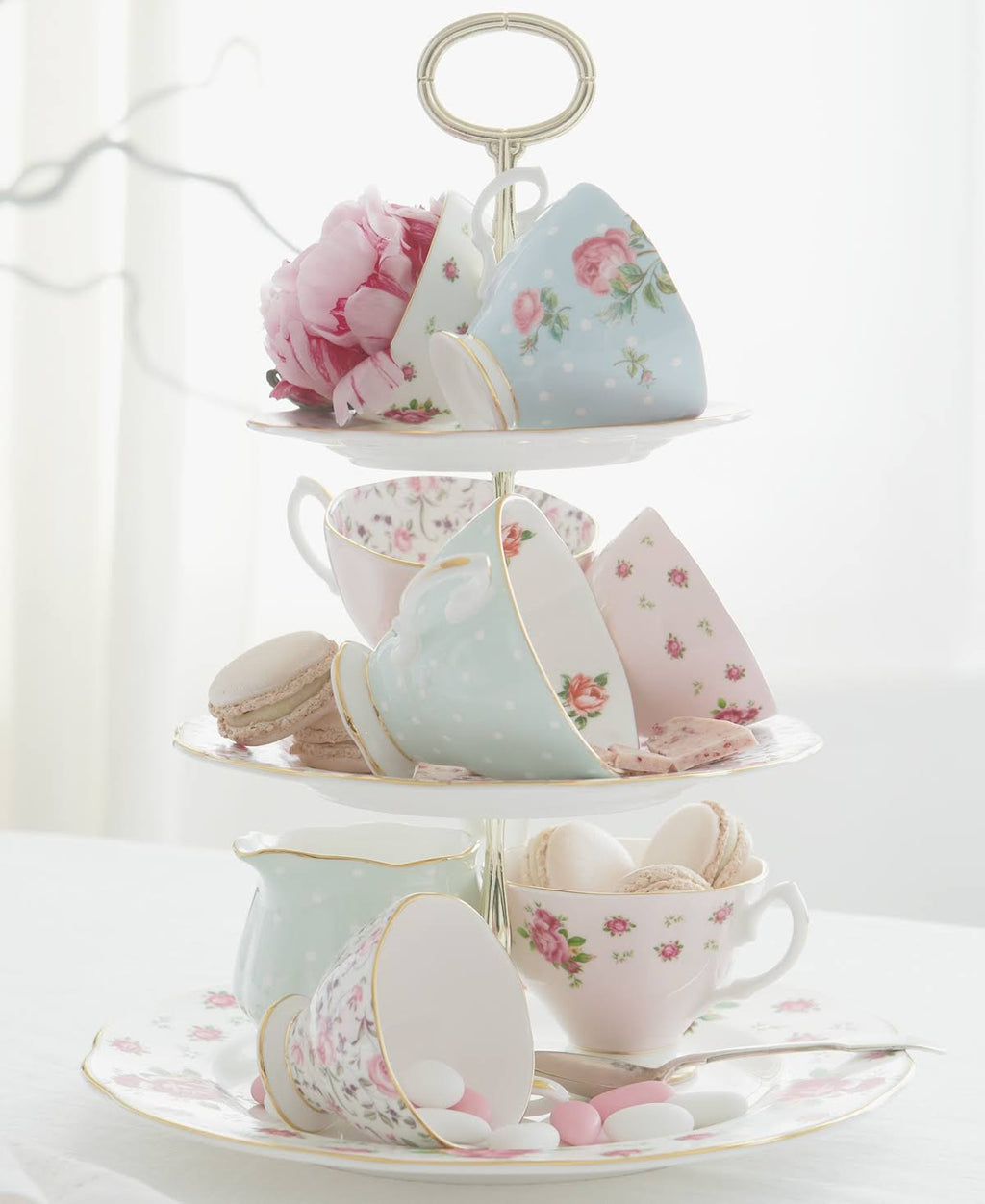 White Vintage 3-Tier Cake Stand S219926