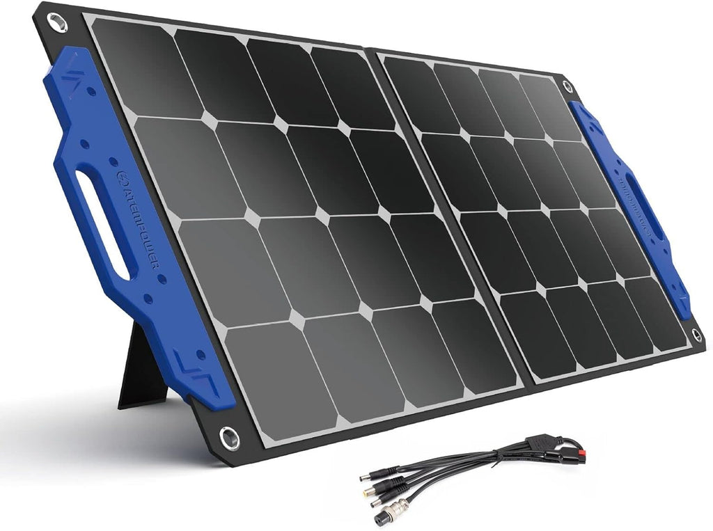 100W Foldable Monocrystalline Solar Panel Suitcase Charger I67379