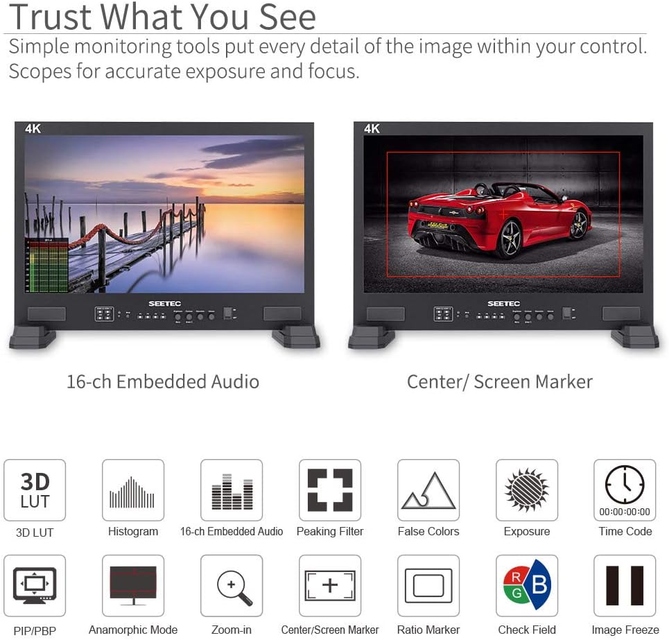 21.5 Inch 3G-SDI 4K HDMI Full HD 1920x1080 Broadcast Studio Monitor F9390