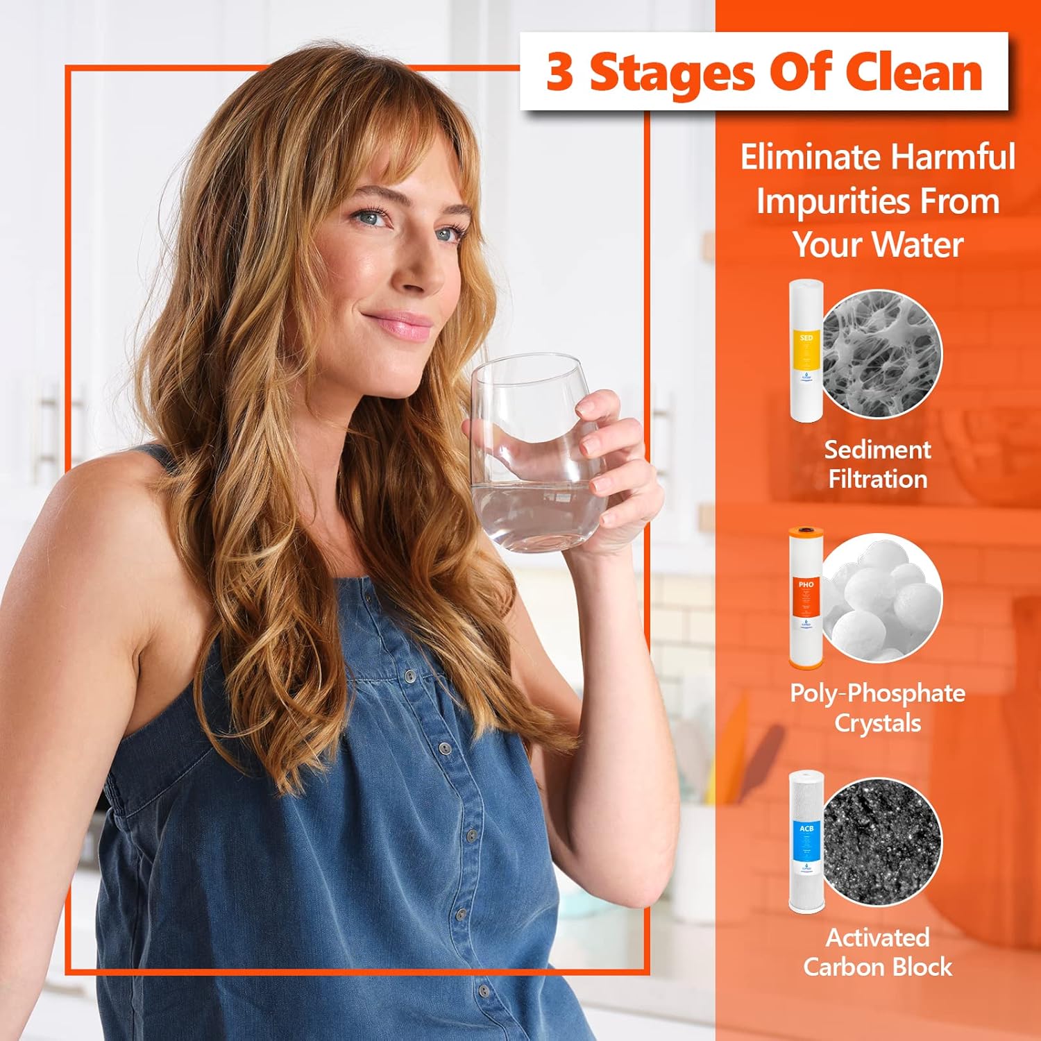 3 Stage Whole House Water Filter with Carbon Filters N149