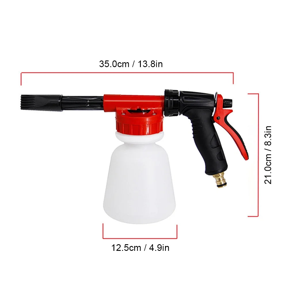 Foam Sprayer Nozzle Kit with 1 Liter Bottle Universal Connectors T6529
