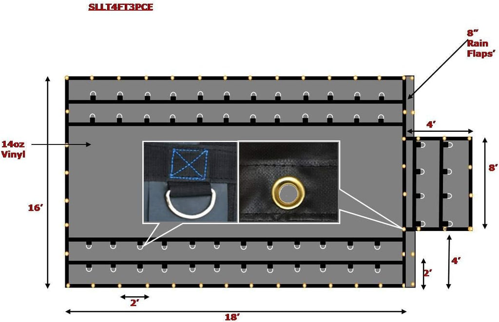 Black Lumber Tarp 16x18 N3543