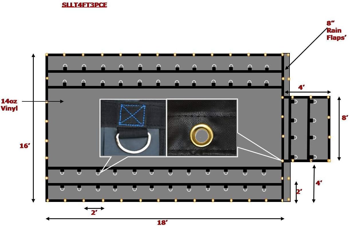Black Lumber Tarp 16x18 N3543