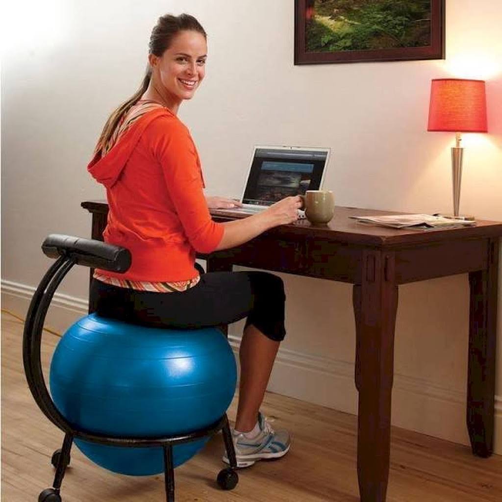 Black Yoga Balance Ball Chair Q1094