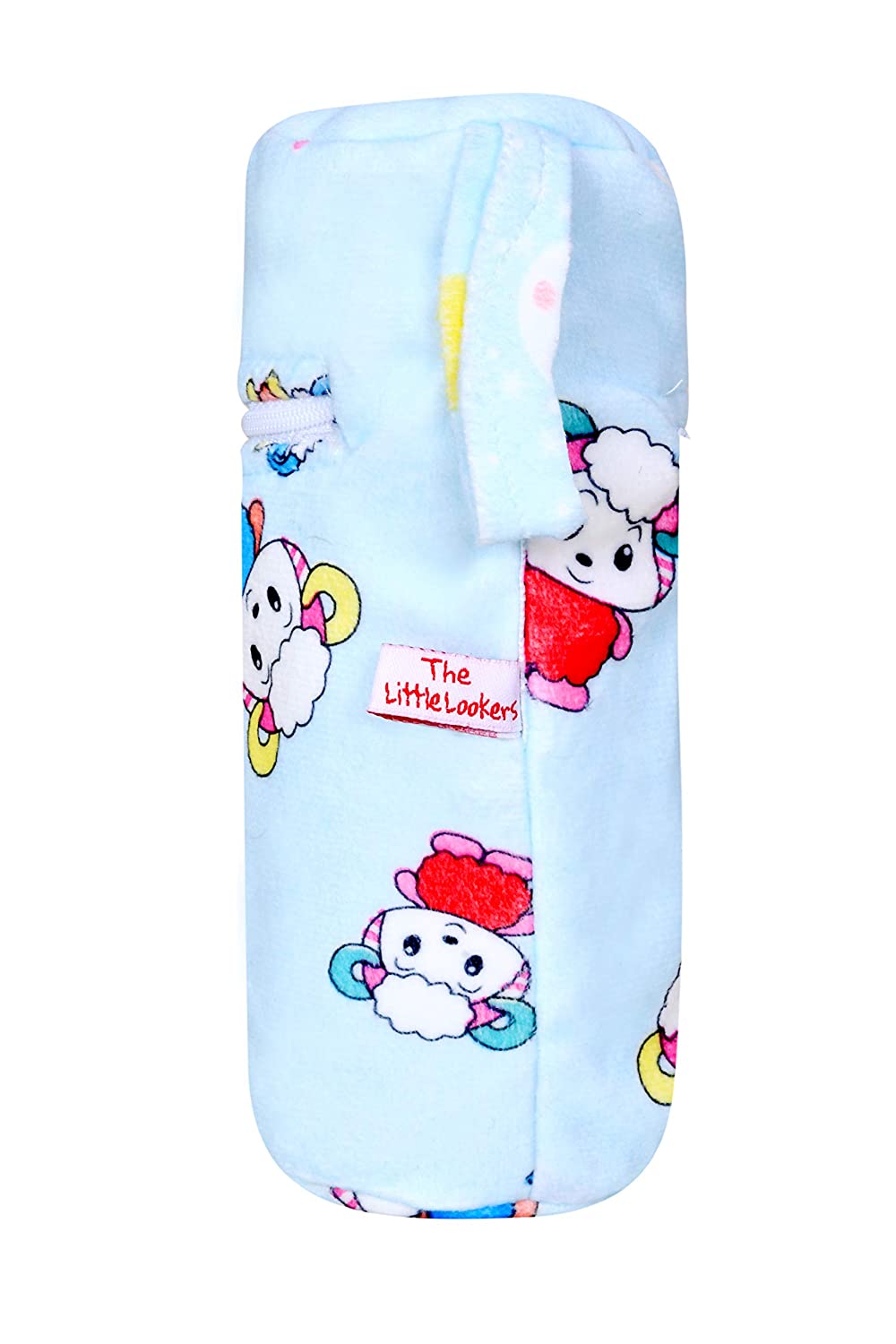 Soft Plush Stretchable Baby Feeding Bottle Cover Pack of 3 Multicolor X1414
