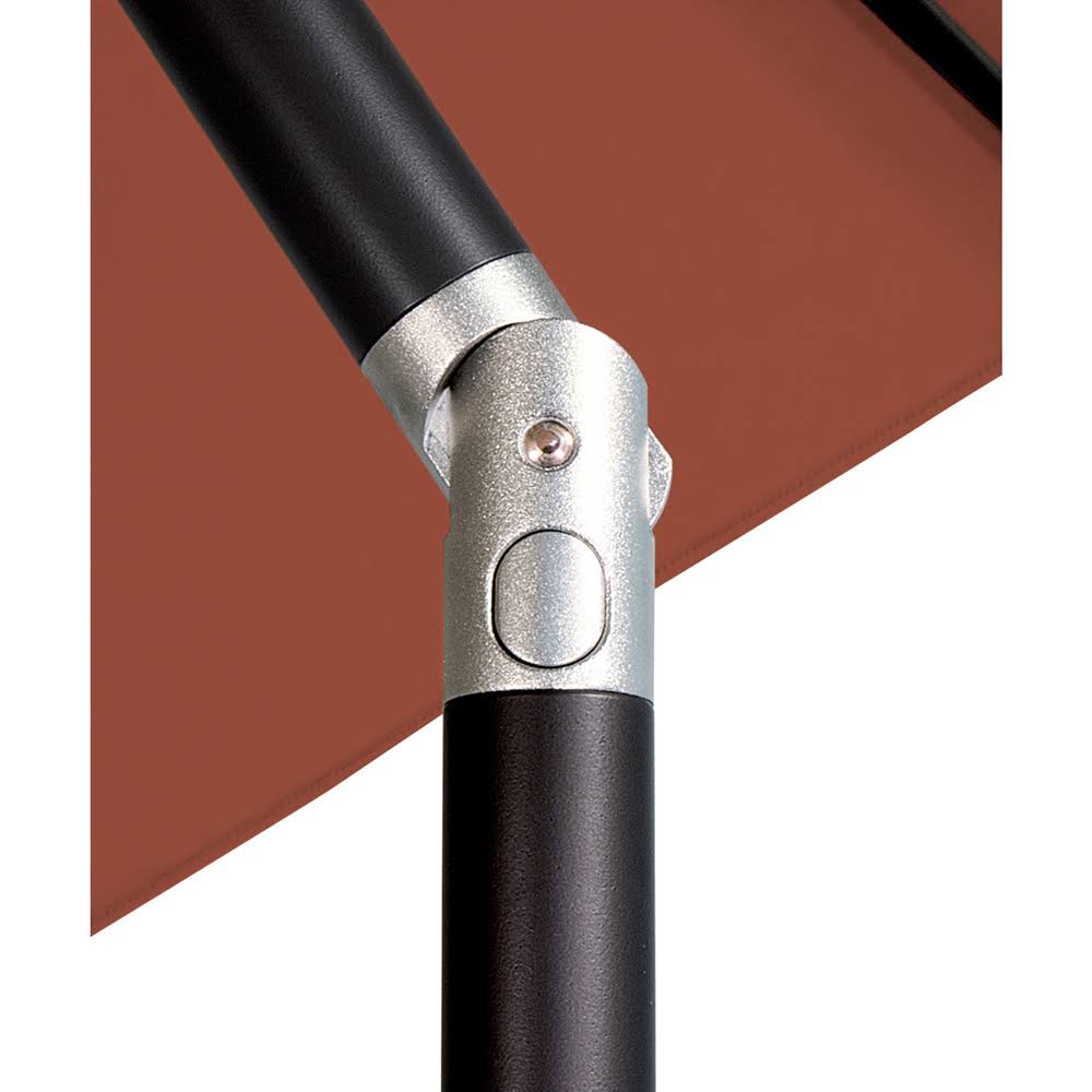 9 Foot Octagon Push Button Tilt Umbrella Jockey Red Black W1182
