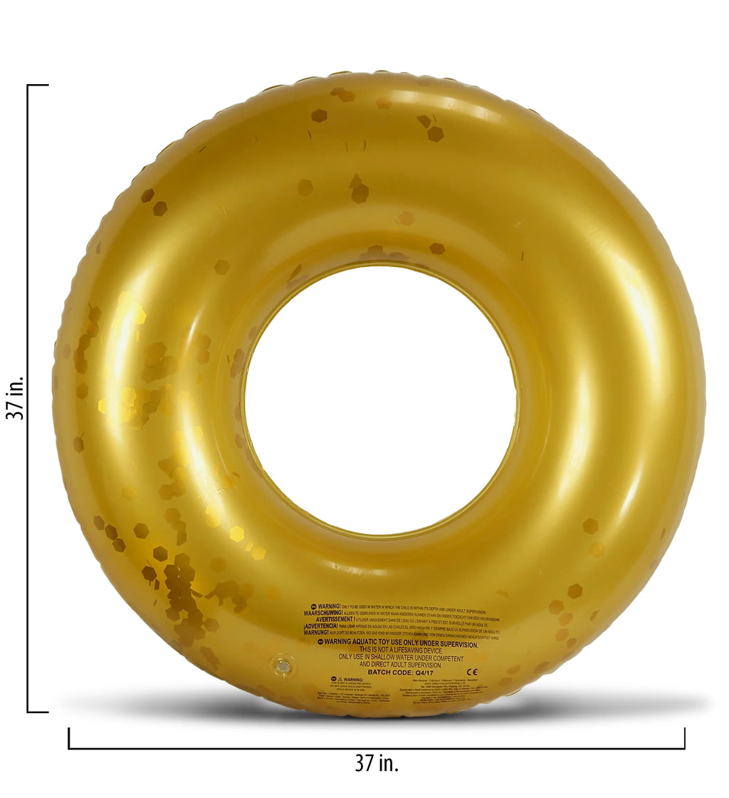 Silver Gold Confetti 36 Inch Inflatable Pool Tube (2 Items) Z455372