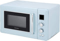 Retro Countertop Microwave Oven, 700W, 5 Micro Power, Glass Turntable, Viewing Window, Child Lock, Blue V319020