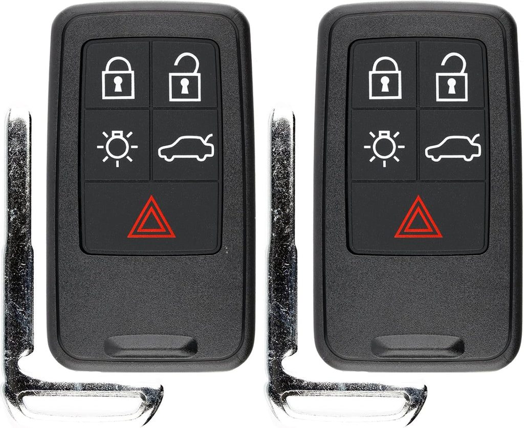 Keyless Entry Remote Control Car Key Fob Uncut Key Blade (Pack of 2) T26166