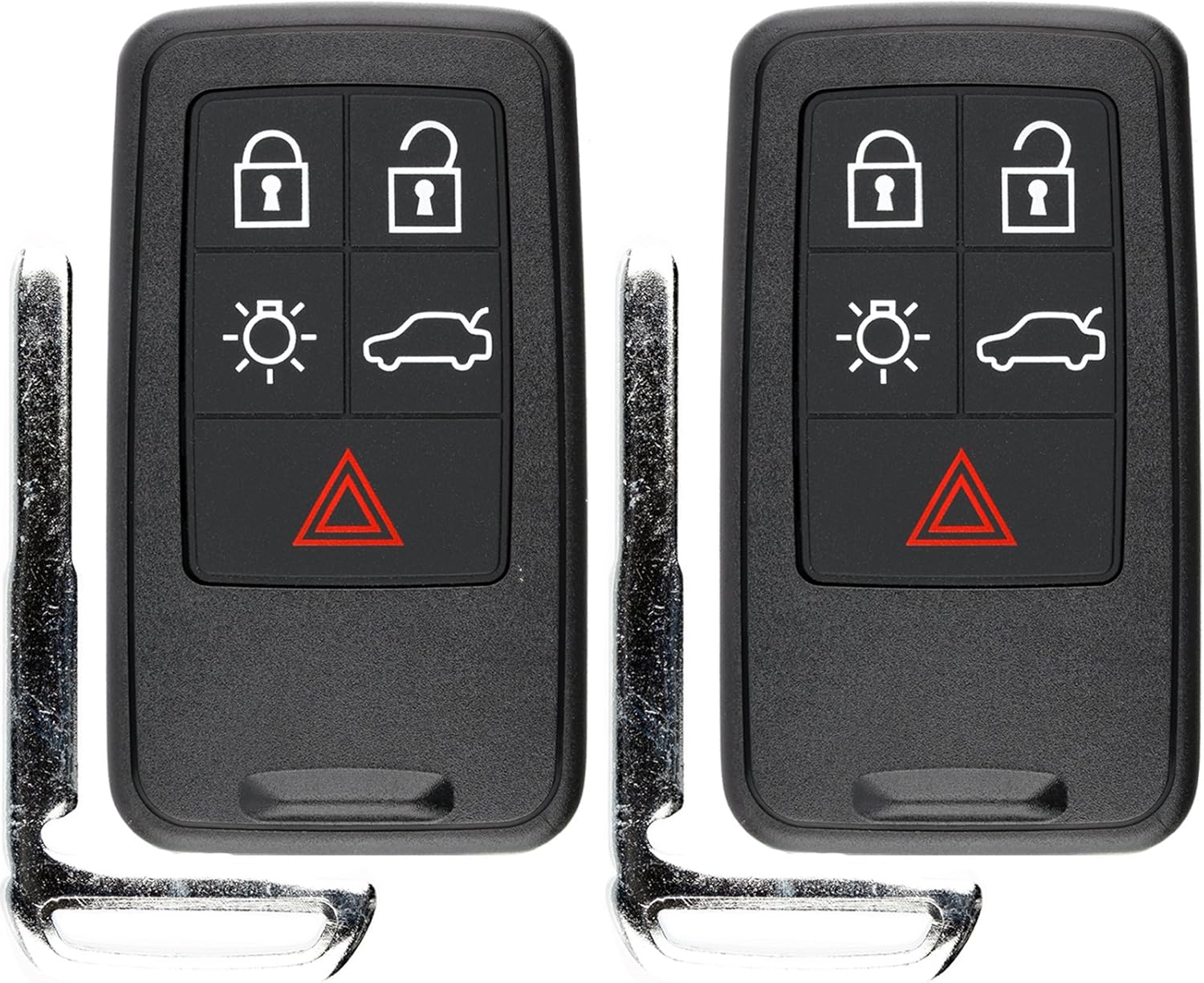 Keyless Entry Remote Control Car Key Fob Uncut Key Blade (Pack of 2) T26166