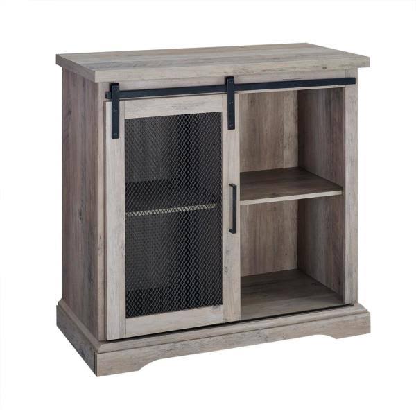 Grey Wash Farmhouse Accent Cabinet H249241