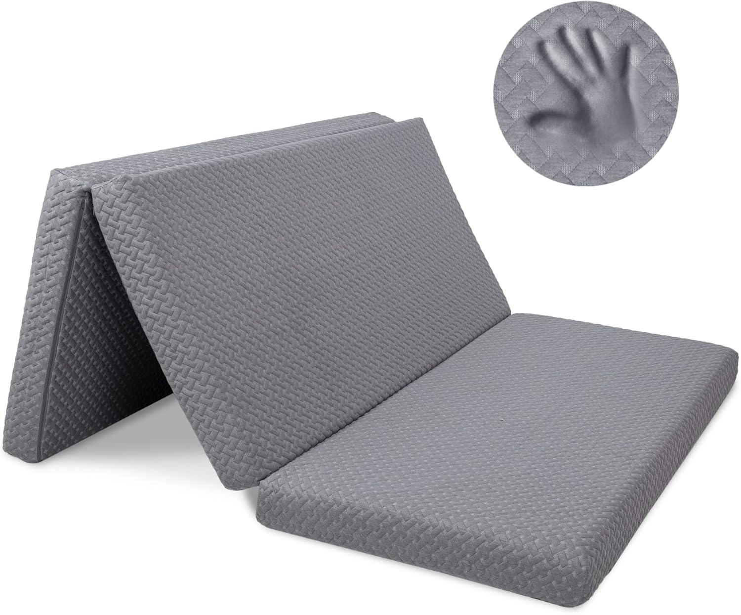 Memory Foam Tri Fold Mattress with Waterproof Washable Cover L6535