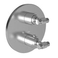 1/2x22 Round Thermostatic Trim Plate with Handle, Satin Nickel N447