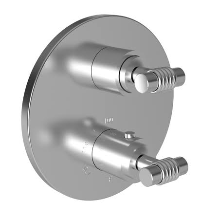 1/2x22 Round Thermostatic Trim Plate with Handle, Satin Nickel N447
