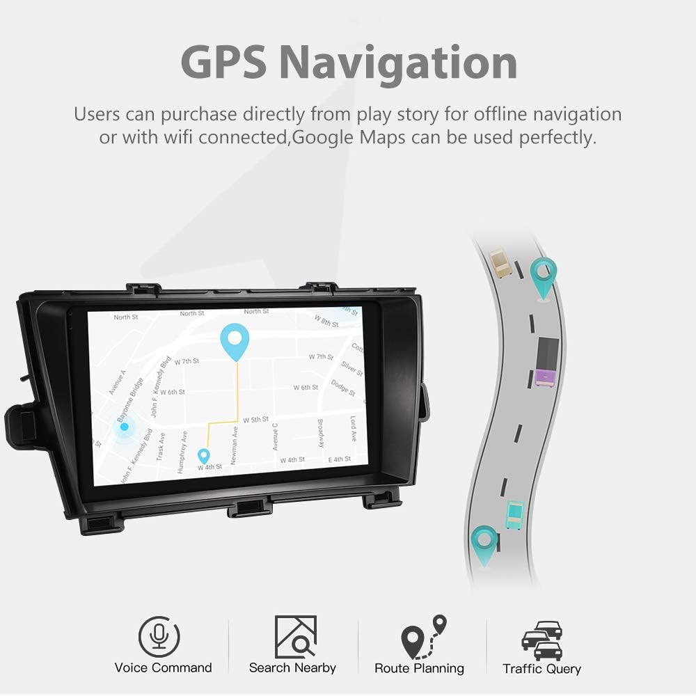 9 inch Capacitive Touch Screen Car Stereo with Bluetooth for Toyota Prius 2010-2015 B82256