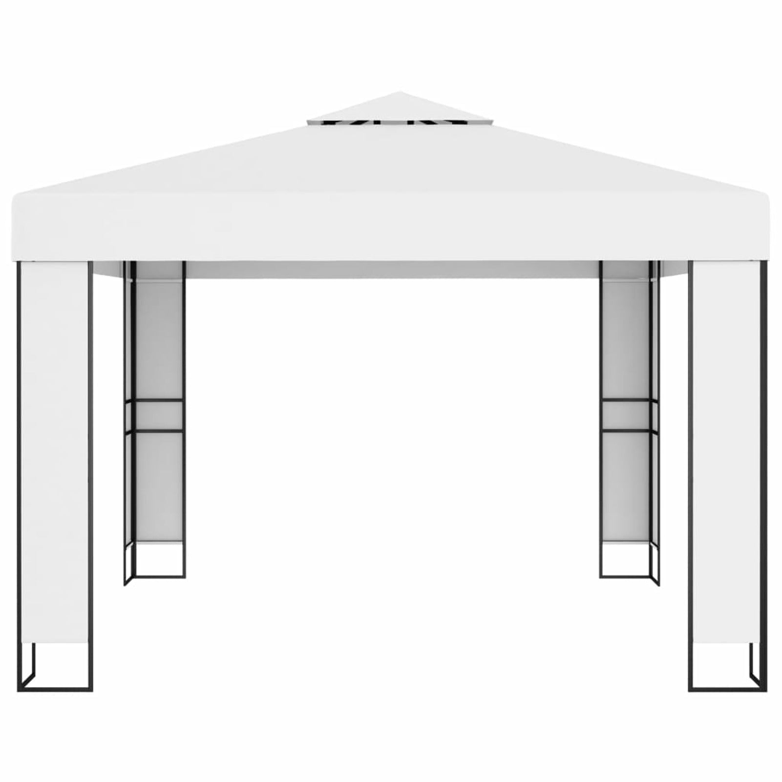 White Steel Frame Party Tent Gazebo Canopy Shelter 9.8ft x 9.8ft T32873
