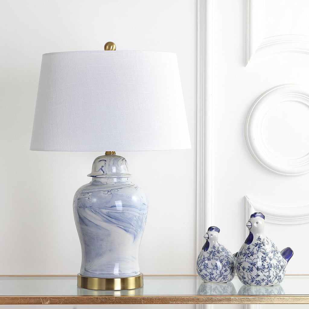 Blue/White Ceramic LED Table Lamp A38407