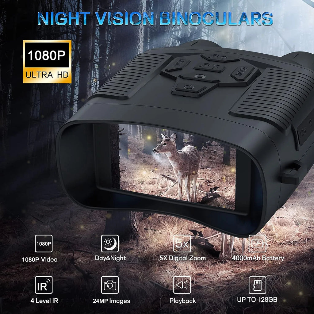Night Vision Binoculars with 32GB SD Card 24MP/1080P 6x Zoom O34700
