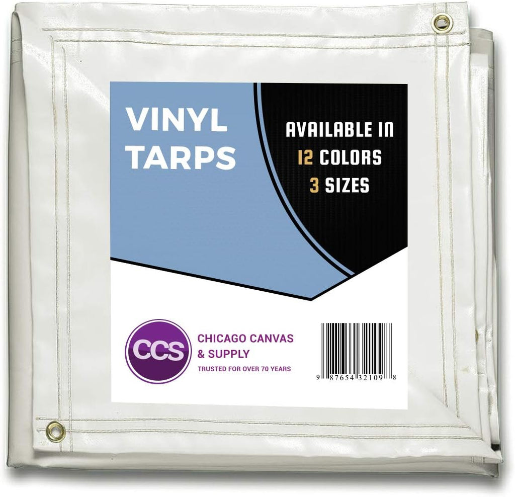 Tan 10 by 12 Feet Waterproof Vinyl Tarp with Rustproof Grommets V201923