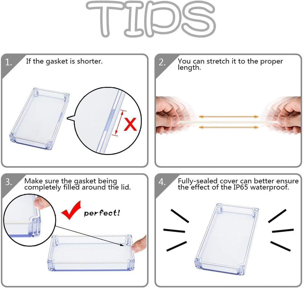ABS Plastic IP65 Junction Box with Clear Cover W766