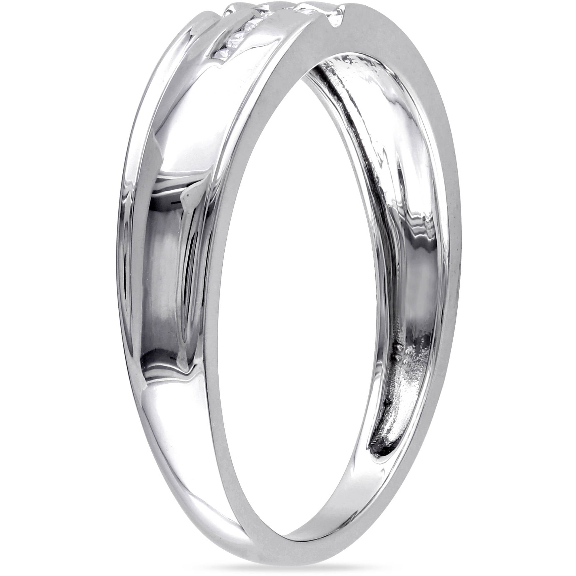 10kt White Gold Diamond-Accent Wedding Band W509411