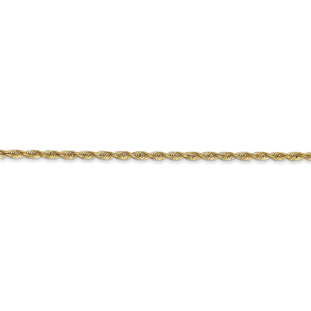 14kt Yellow Gold Diamond Cut Rope Chain 30 inch Lobster Clasp N270