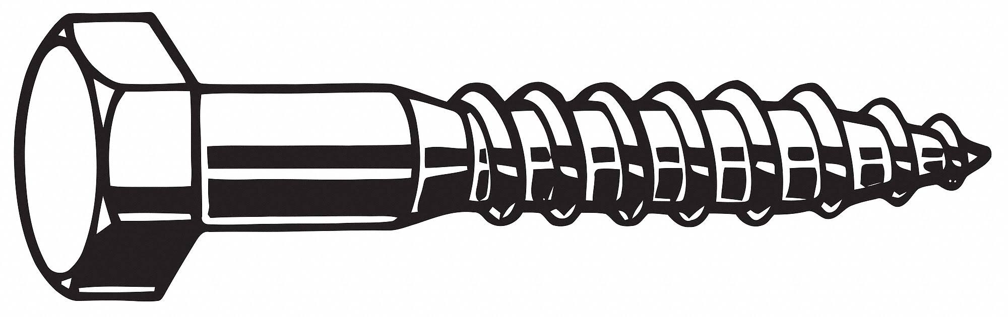 Hex Lag Screw, 5/16In, 2In, Galv D8364