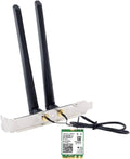 WiFi 6E Desktop Kit, AX210, 2230, 2x2 AX+BT 5.2, Tri-Band, 5dBi Antennas and Brackets Pack of 2 V771268